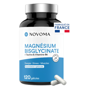 NOVOMA Magnésium Bisglycinate + Taurine & B6 (60 gélules)